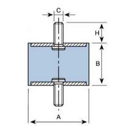 Soporte cilíndrico macho